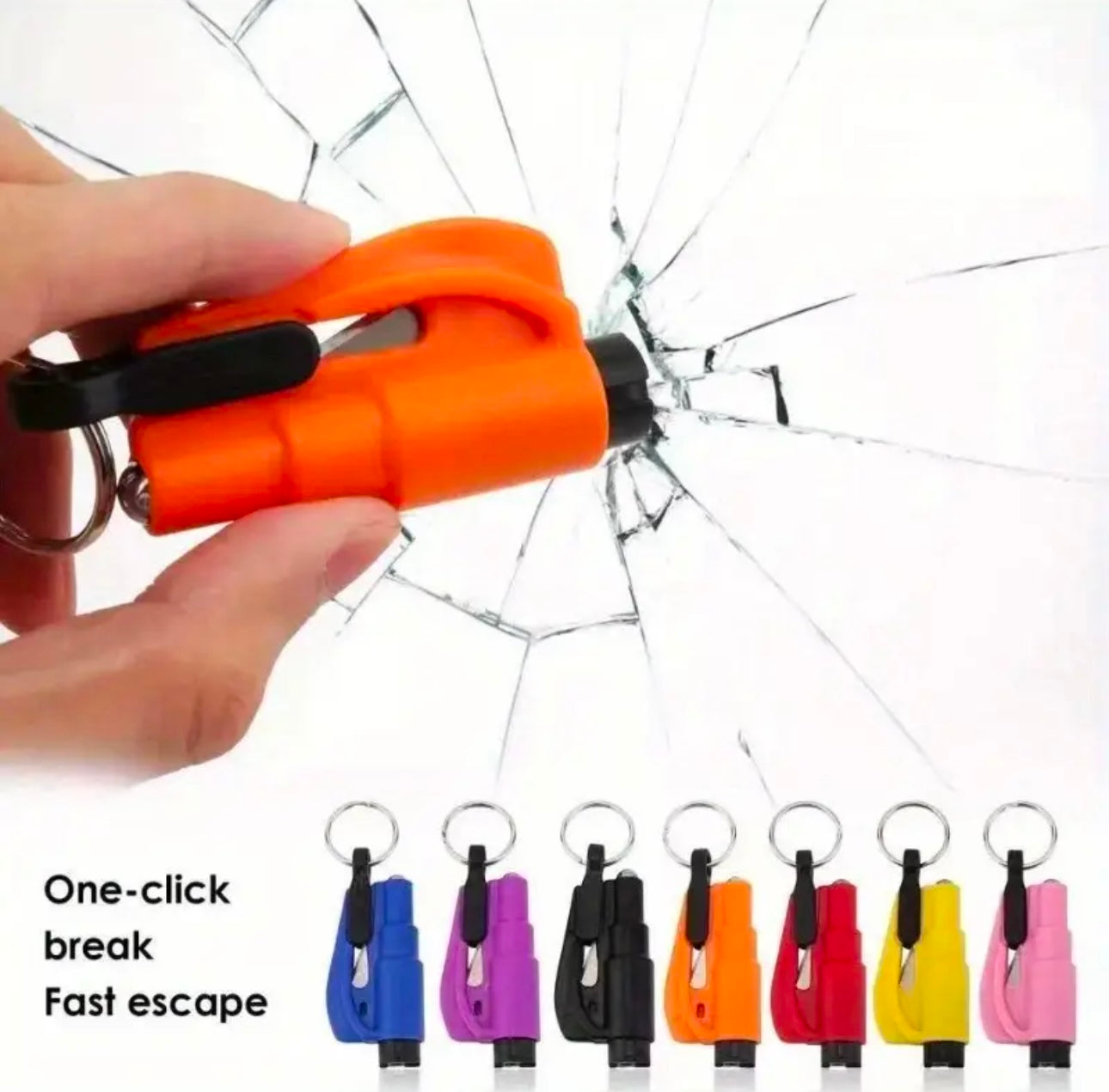 Emergency Seatbelt Cutter & Window Breaker – Life-Saving Escape Tool