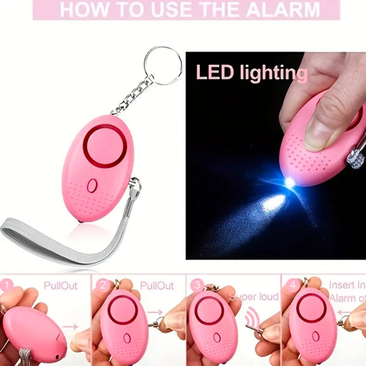 Self-defense alarm and led light